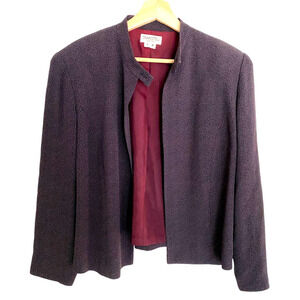 TAMUTSU NEW YORK - Japanese designer purple blazer suit jacket, Large (1 P)